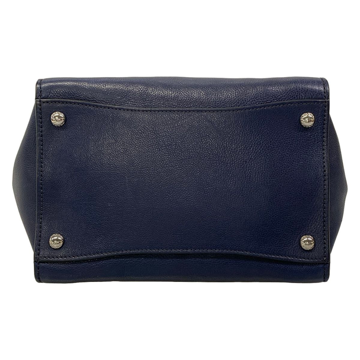 Prada Tote Bag Navy Leather — view 5