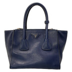 Prada Tote Bag Navy Leather