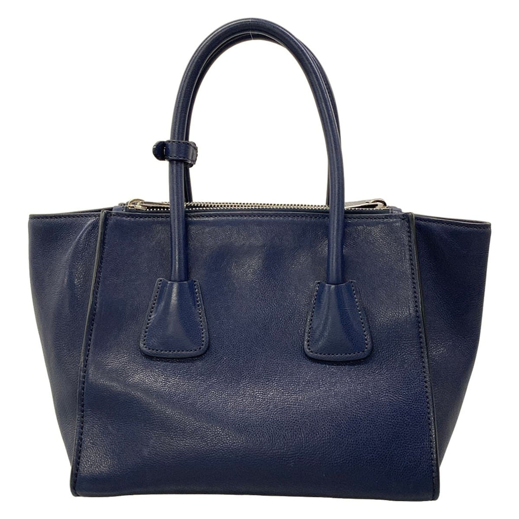 Prada Tote Bag Navy Leather — view 3