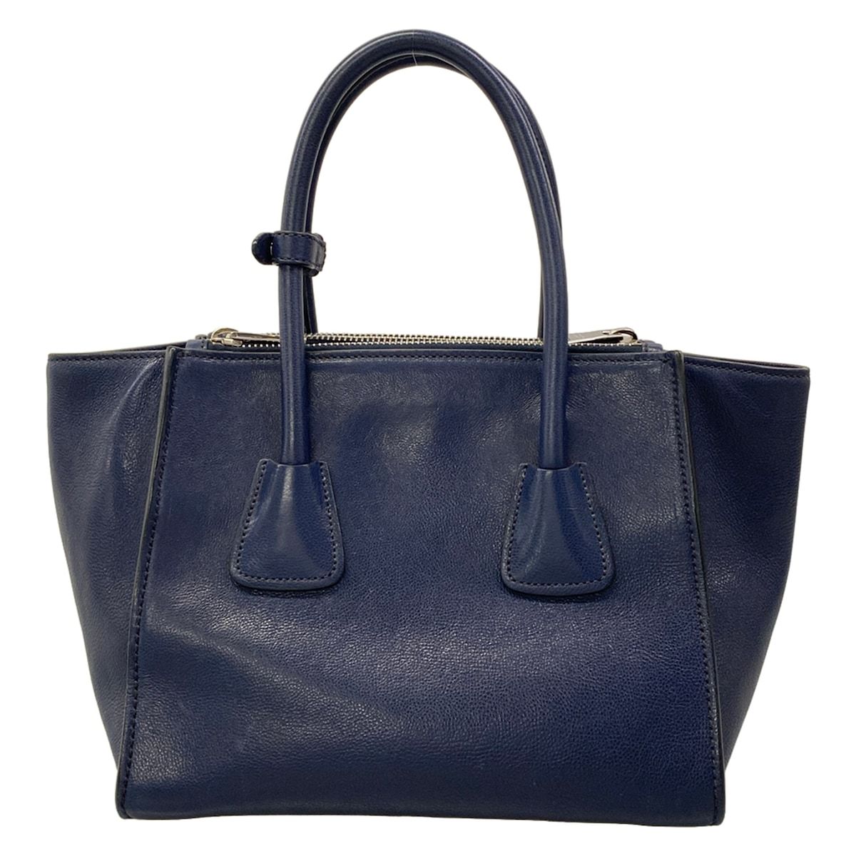 Prada Tote Bag Navy Leather — view 3