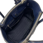 Prada Tote Bag Navy Leather — view 7