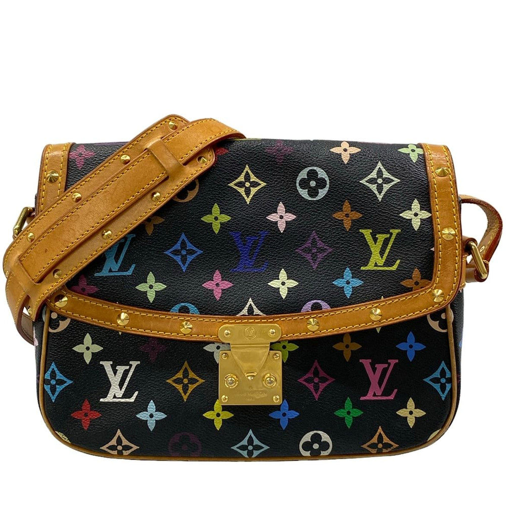 Louis Vuitton Shoulder Bag Monogram Multicolor Solonge Noir Leather
