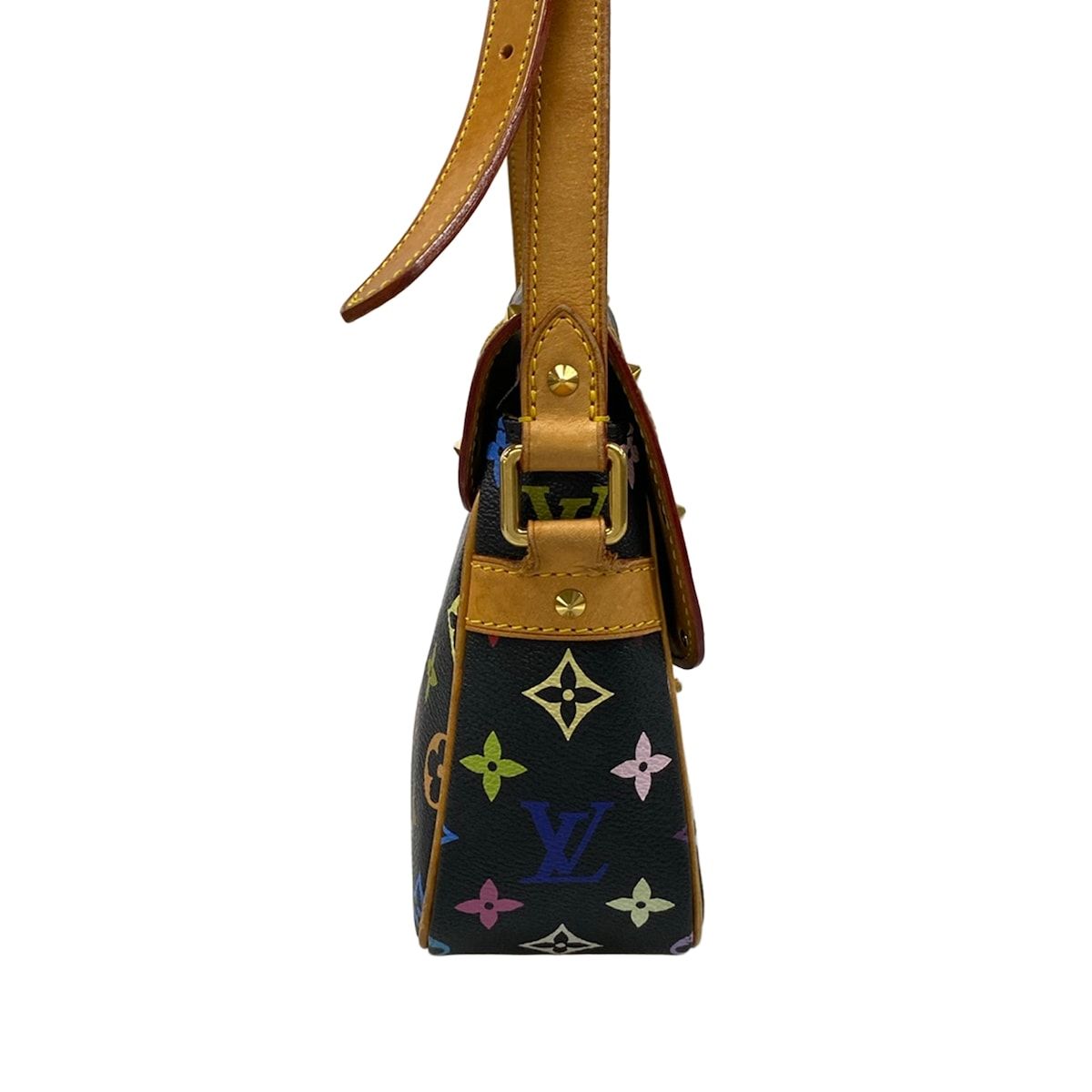 Louis Vuitton Shoulder Bag Monogram Multicolor Solonge Noir Leather — view 2