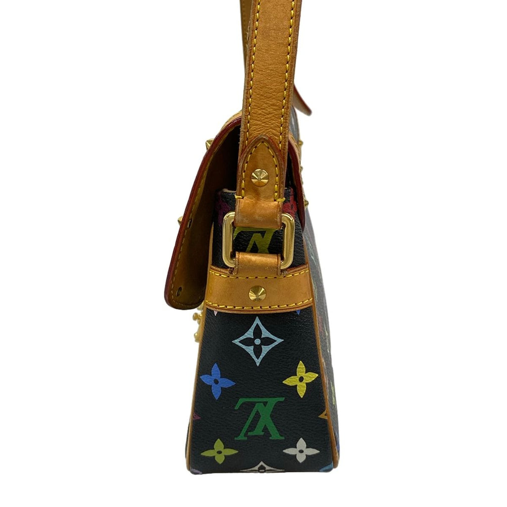 Louis Vuitton Shoulder Bag Monogram Multicolor Solonge Noir Leather — view 4