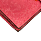 Hermes Coin Purse Bearn Mini Rose Azalea Gold — view 6