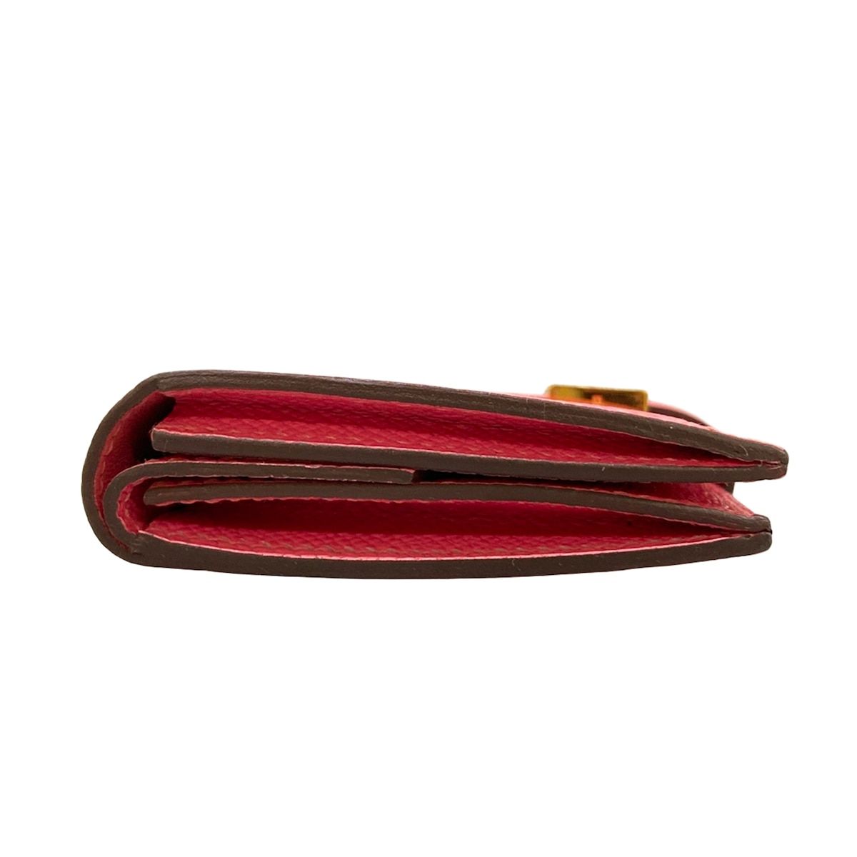 Hermes Coin Purse Bearn Mini Rose Azalea Gold — view 8