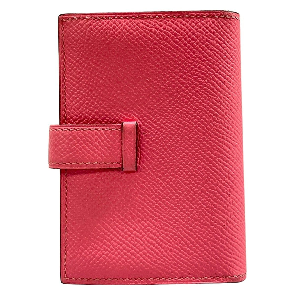 Hermes Coin Purse Bearn Mini Rose Azalea Gold — view 2