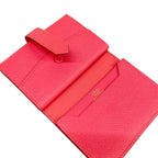 Hermes Coin Purse Bearn Mini Rose Azalea Gold — view 3