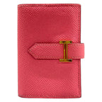 Hermes Coin Purse Bearn Mini Rose Azalea Gold