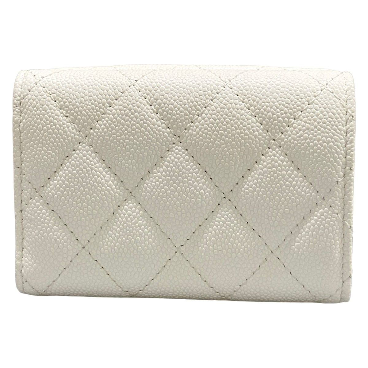 Chanel Trifold Wallet Classic Small Flap Quilted White — view 2