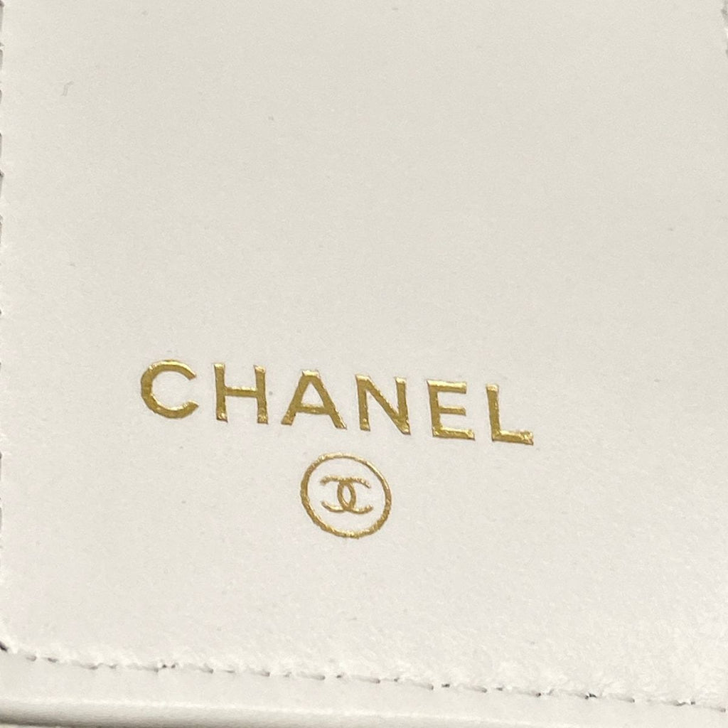 Chanel Trifold Wallet Classic Small Flap Quilted White — view 5