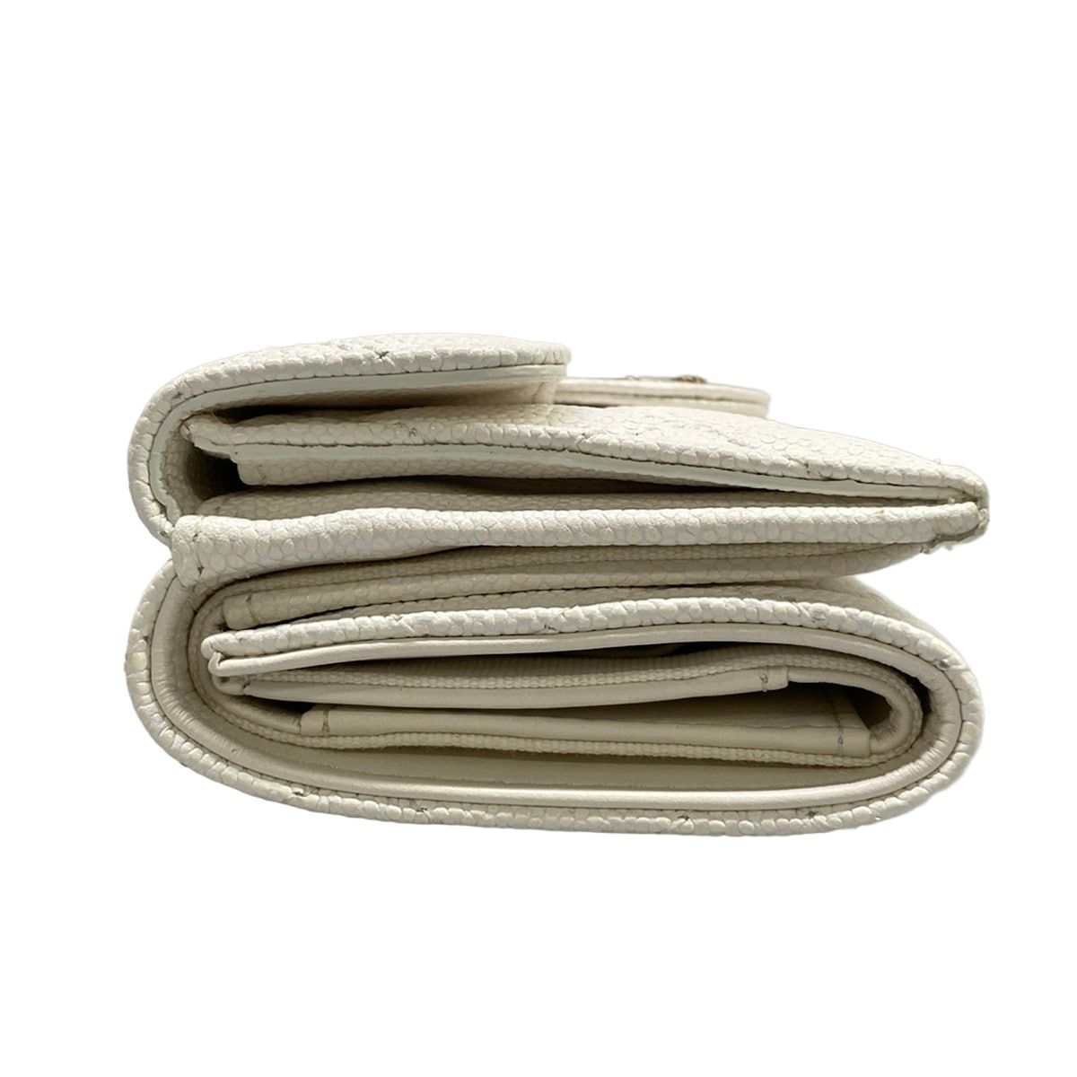 Chanel Trifold Wallet Classic Small Flap Quilted White — view 8