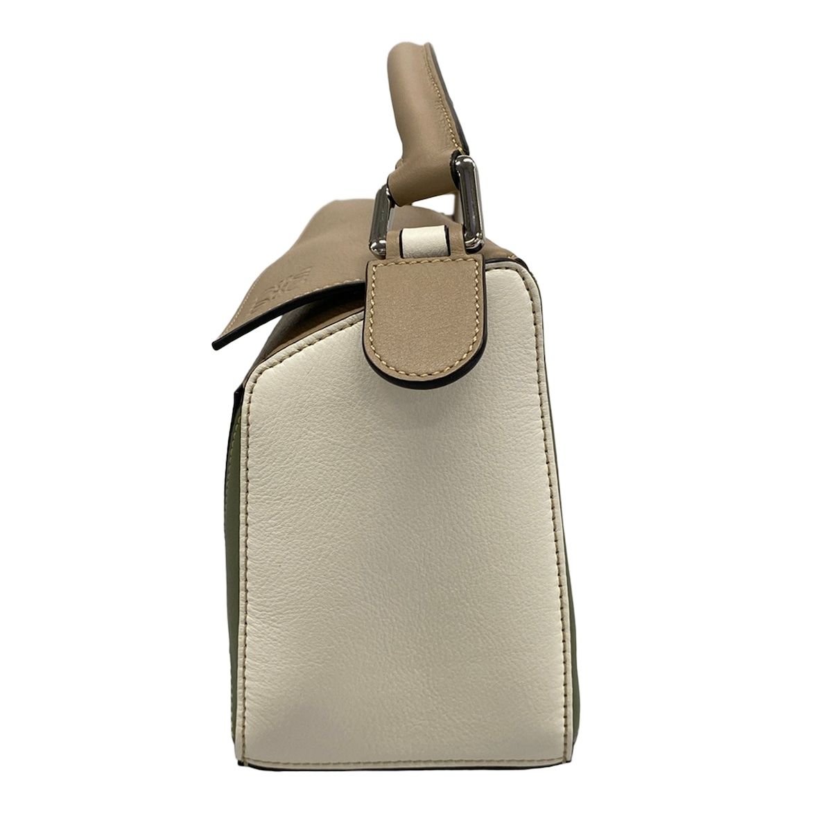 Loewe Handbag Puzzle Bag Small Beige White Khaki Tricolor — view 4