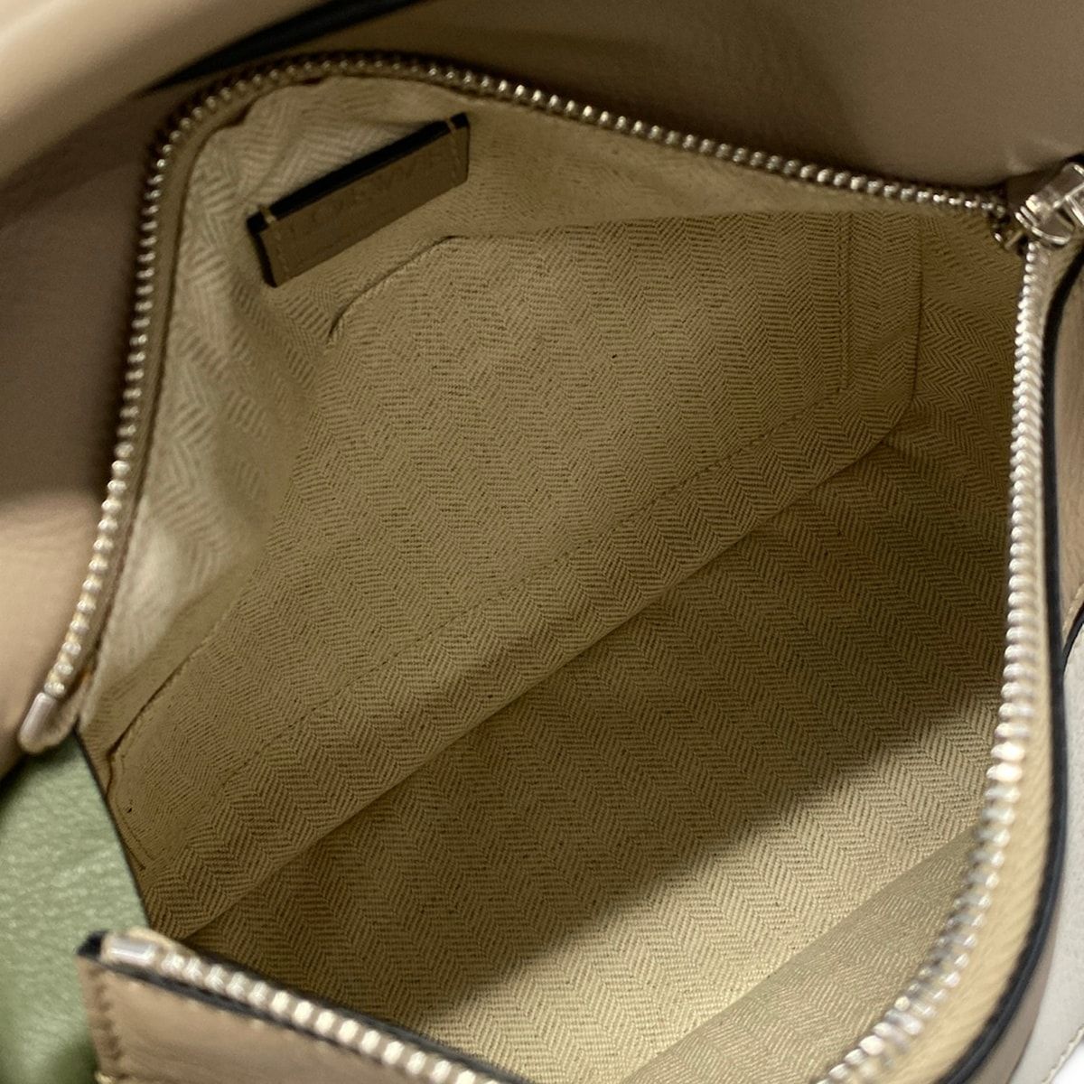 Loewe Handbag Puzzle Bag Small Beige White Khaki Tricolor — view 7