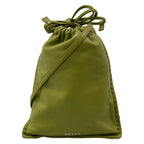 Prada Shoulder Bag Nappa Leather Smartphone Pouch Ivy Green Drawstring