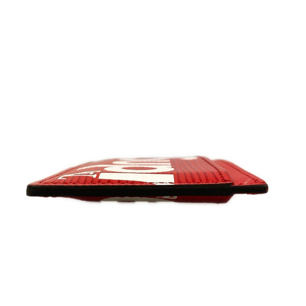 Louis Vuitton x Supreme Porte Cartes Simple Card Case Red White Leather — view 7
