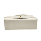 Chanel Shoulder Bag Quilted White Chain Gold Flap Lambskin — view 5