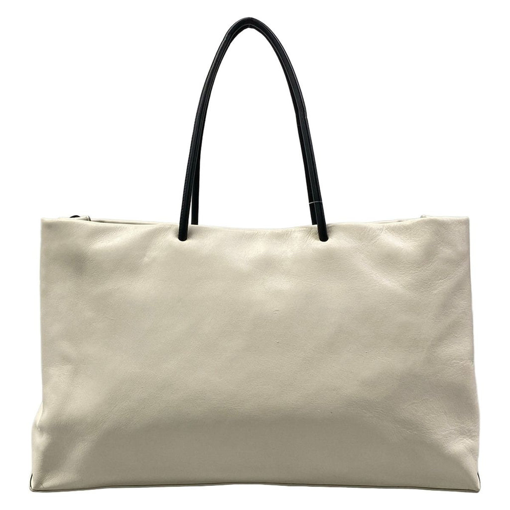 Chanel Tote Bag Essential White Black Leather — view 3