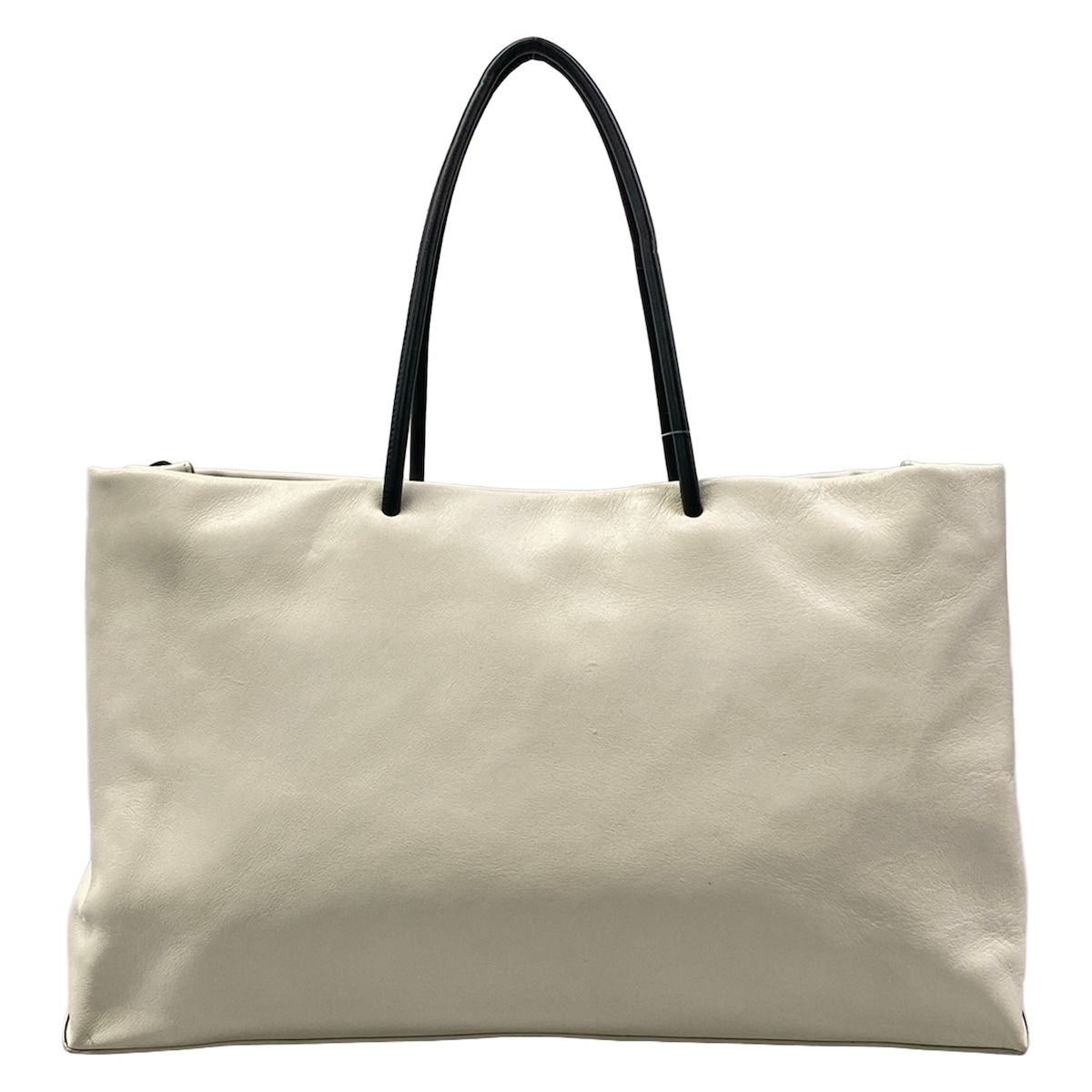 Chanel Tote Bag Essential White Black Leather — view 3