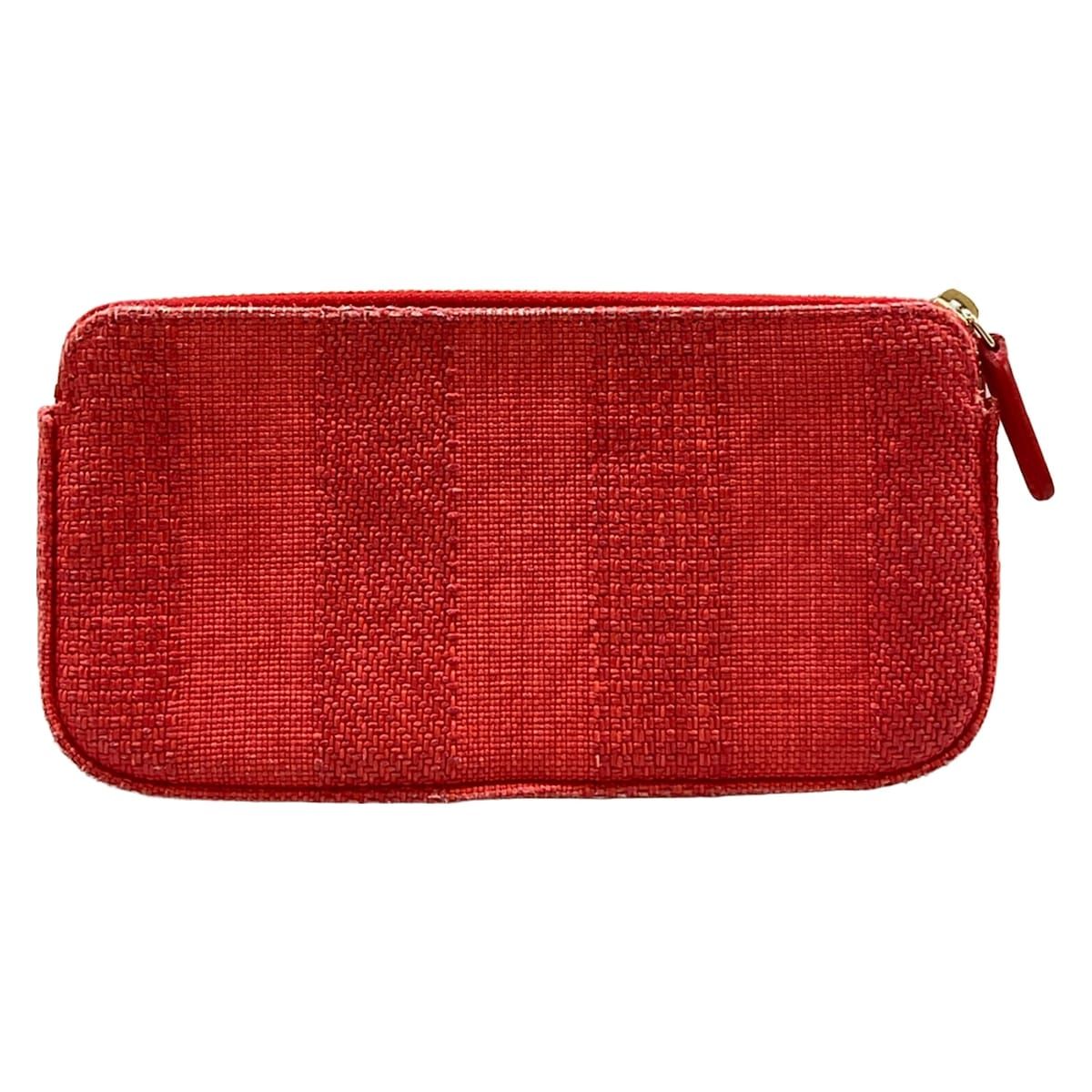 Chanel Wallet Deauville Line Red Chain Gold Leather Shoulder Bag — view 2