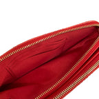 Chanel Wallet Deauville Line Red Chain Gold Leather Shoulder Bag — view 3