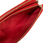 Chanel Wallet Deauville Line Red Chain Gold Leather Shoulder Bag — view 4