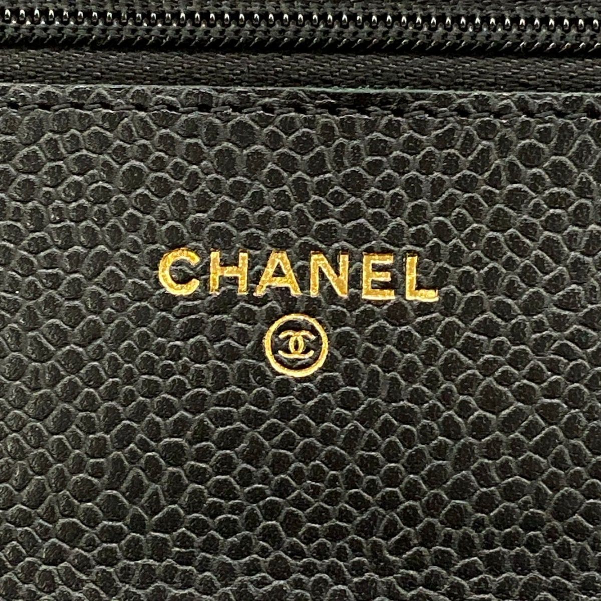 Chanel Wallet Quilted Black Chain Gold Shoulder Bag — view 5