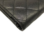 Chanel Wallet Quilted Black Chain Gold Shoulder Bag — view 7