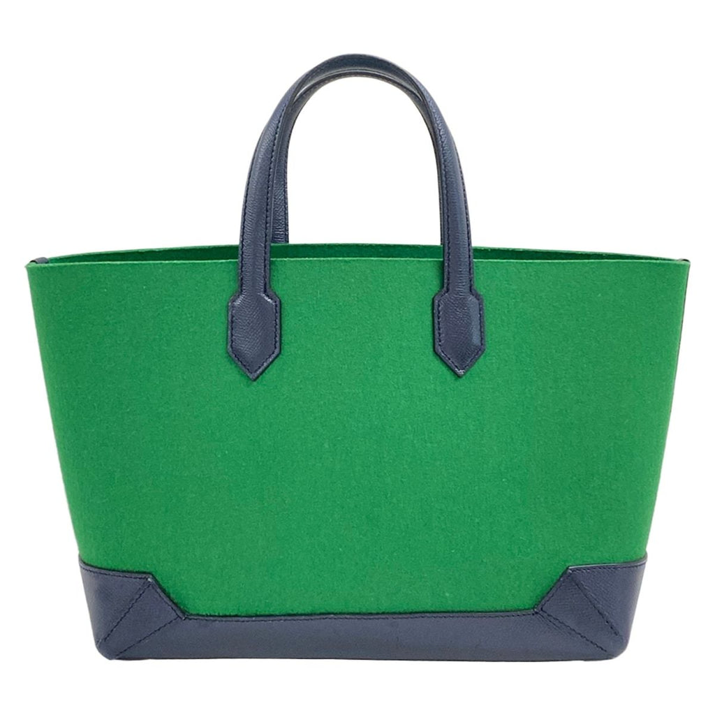 Hermes Tote Bag Maxi Box Cabas 30 Green Navy