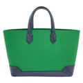 Hermes Tote Bag Maxi Box Cabas 30 Green Navy