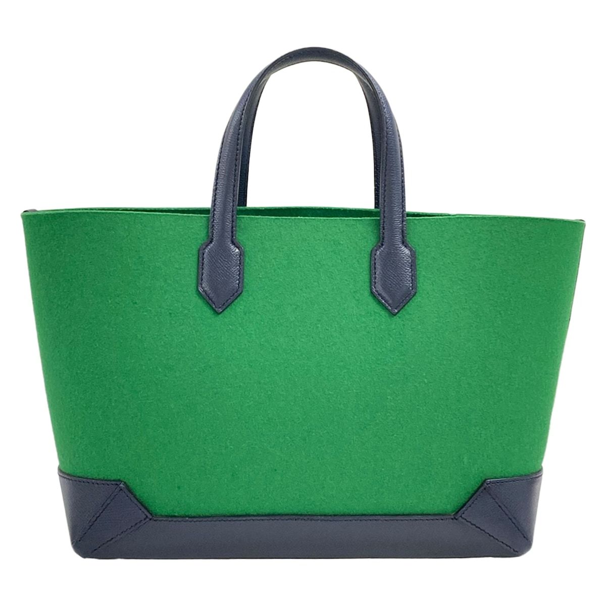 Hermes Tote Bag Maxi Box Cabas 30 Green Navy — view 3