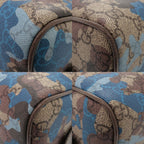 Gucci GG Camouflage Mini Boston Leather Blue Brown 2-Way Shoulder Bag — view 5