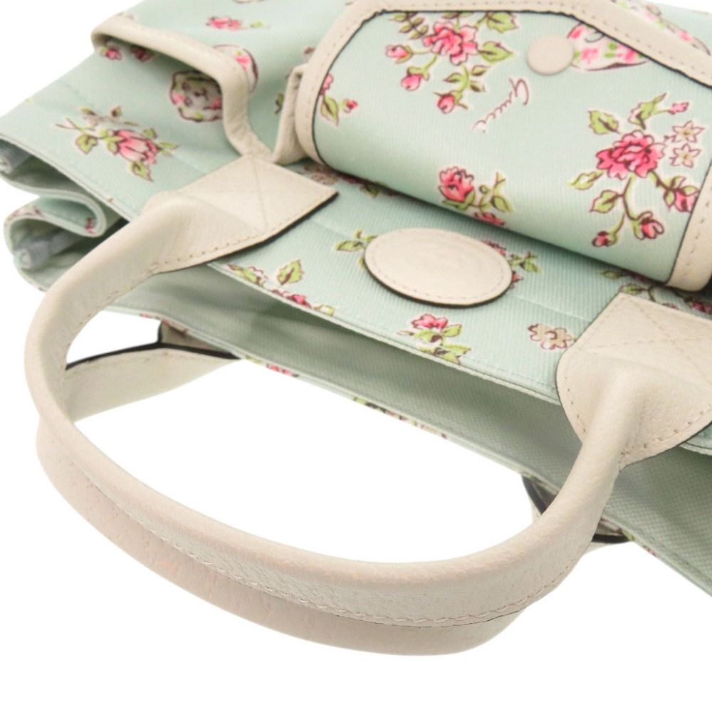 Gucci Children's Floral Dog Canvas Leather Mint Blue — view 6
