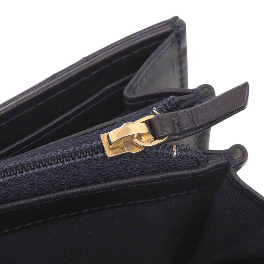 Chanel 2.55 Longflap Wallet Leather Gold Navy — view 7