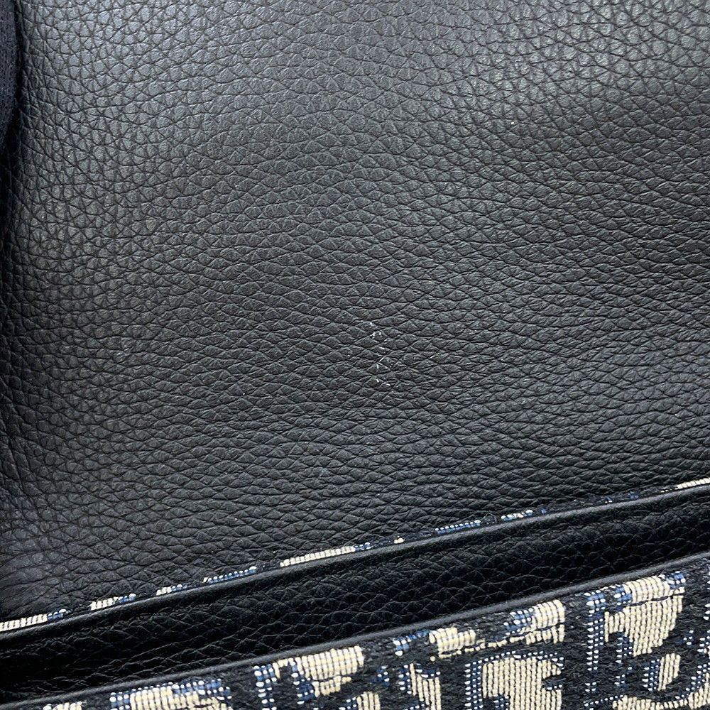 Dior Belt Bag Oblique Jacquard Saddle Pouch Black Trotter — view 8