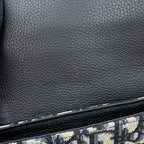 Dior Belt Bag Oblique Jacquard Saddle Pouch Black Trotter — view 8