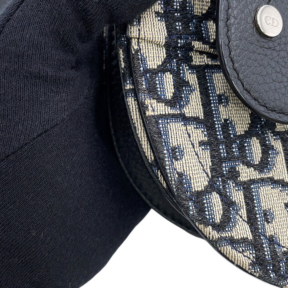 Dior Belt Bag Oblique Jacquard Saddle Pouch Black Trotter — view 7