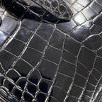 Louis Vuitton Crocodile Petite Boite Chapeau 2-Way Shoulder Bag Black — view 7