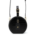 Louis Vuitton Crocodile Petite Boite Chapeau 2-Way Shoulder Bag Black