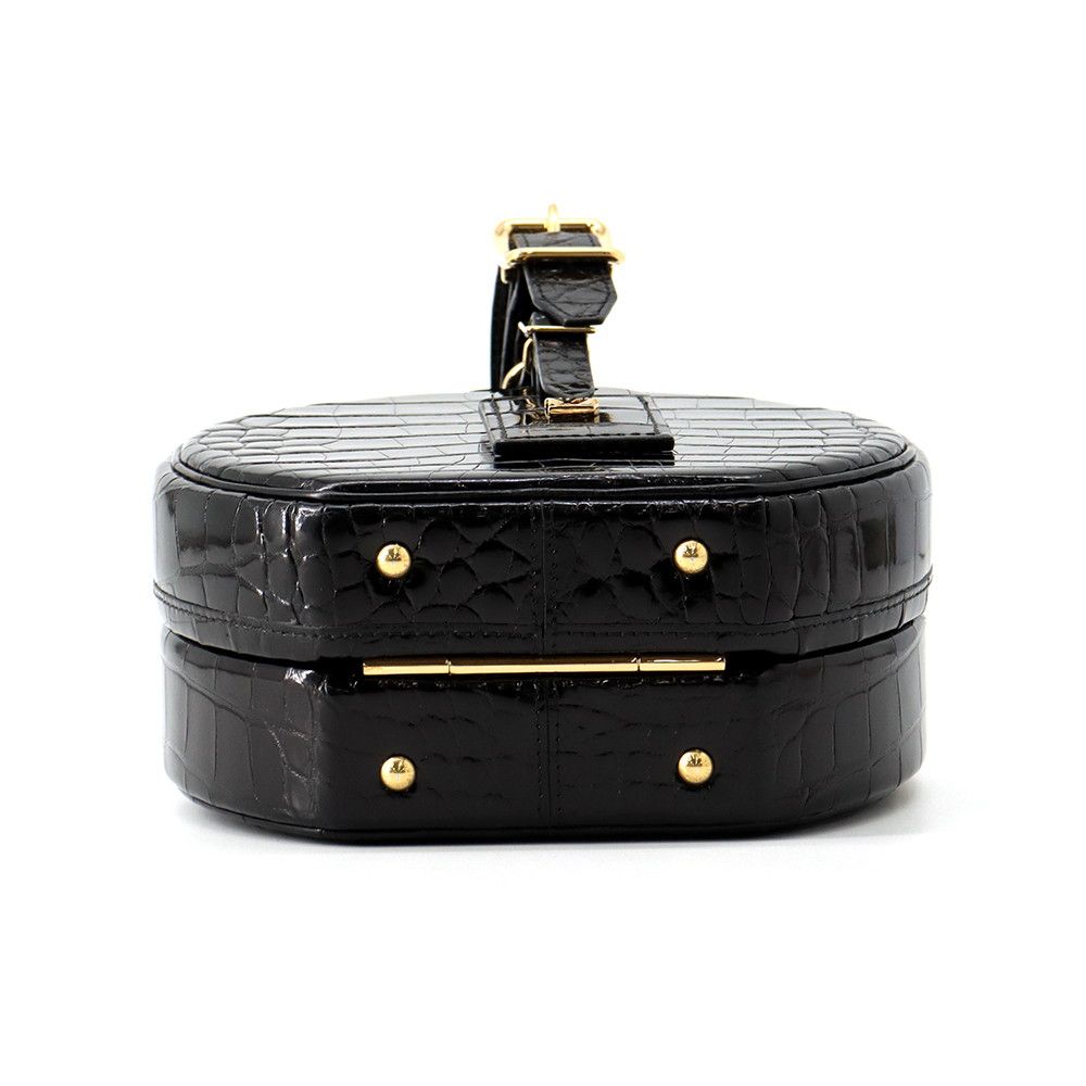 Louis Vuitton Crocodile Petite Boite Chapeau 2-Way Shoulder Bag Black — view 3