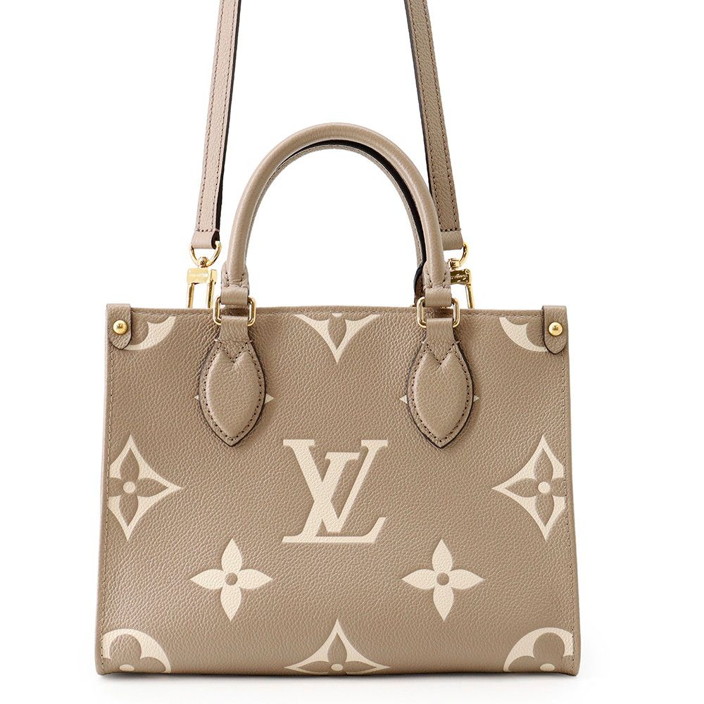 Louis Vuitton Monogram Empreinte On The Go PM Bicolor Tote 2-Way Shoulder Bag