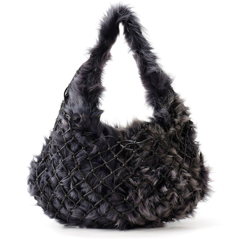 Bottega Veneta Shoulder Bag Hobo Leather Black