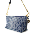 Dior Chain Shoulder Bag Star Oblique Hobo Denim Trotter — view 2