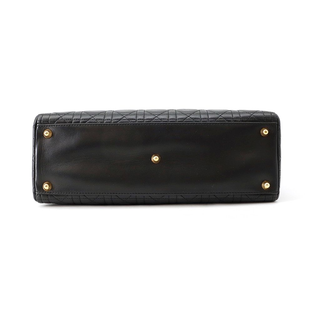 Dior Handbag Lady Cannage Large Lambskin 2-Way Black — view 3