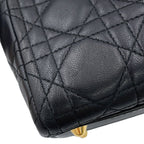 Dior Handbag Lady Cannage Large Lambskin 2-Way Black — view 7