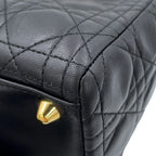 Dior Handbag Lady Cannage Large Lambskin 2-Way Black — view 8