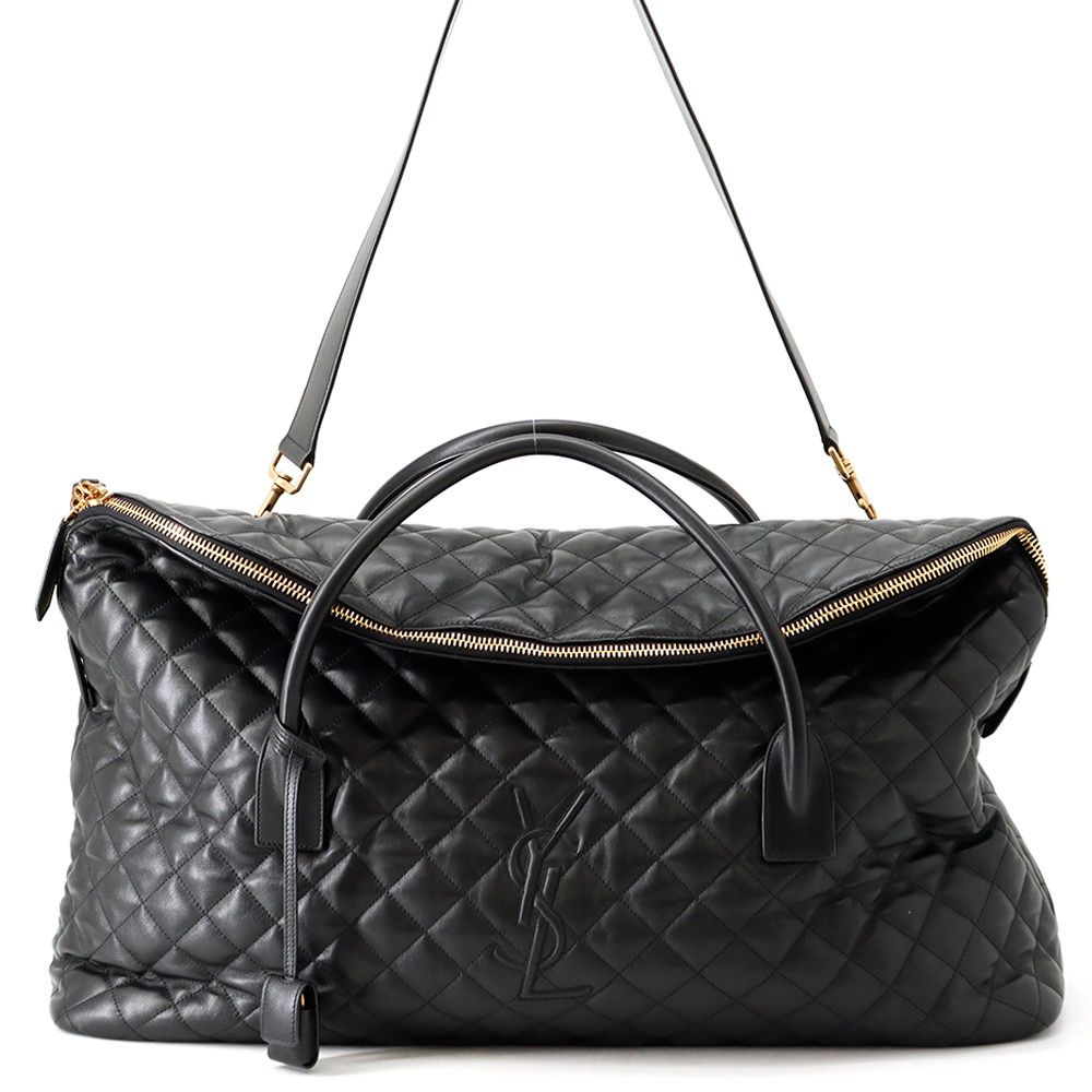 Saint Laurent Paris Boston Bag ES Giant Quilted Leather Black 2-Way — view 2