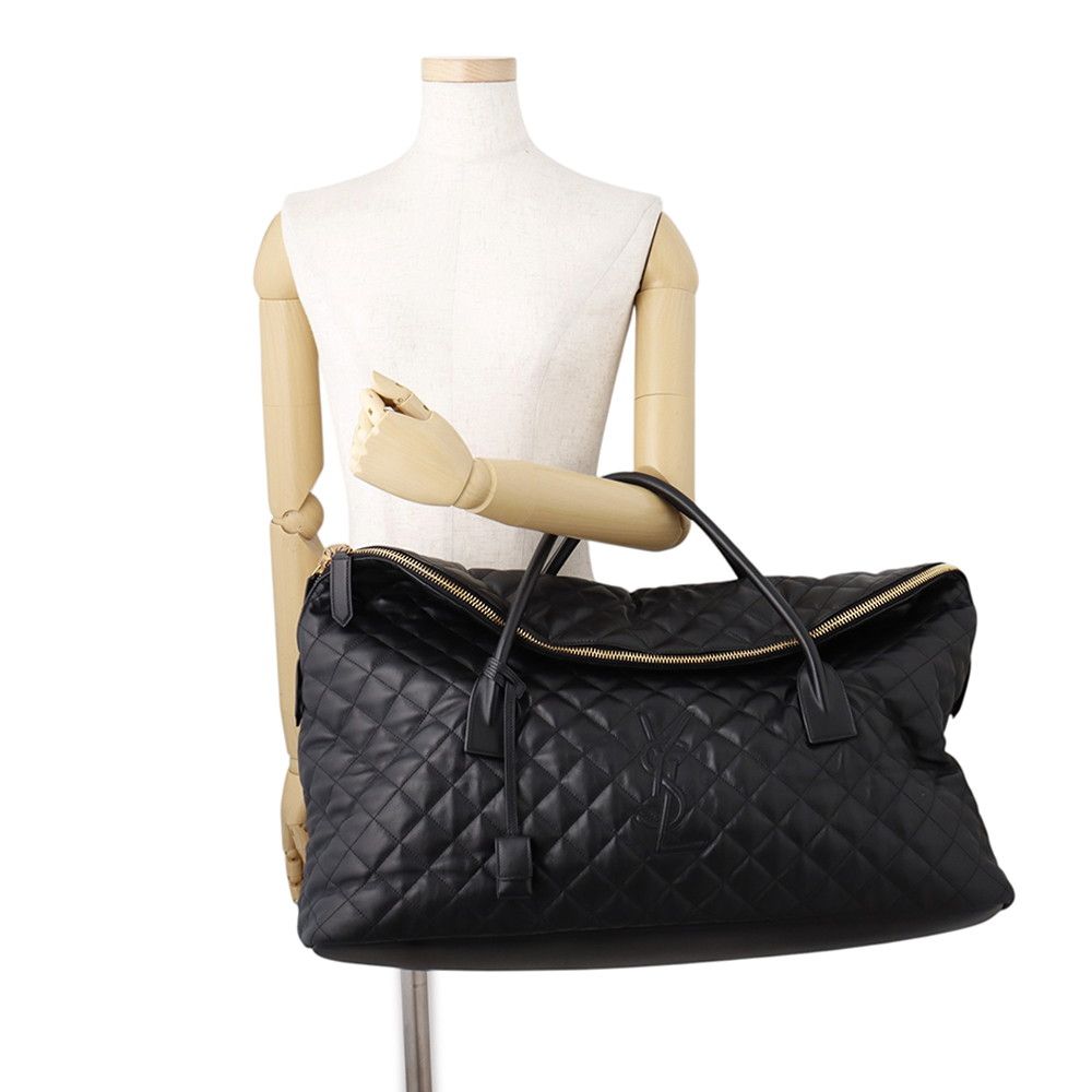 Saint Laurent Paris Boston Bag ES Giant Quilted Leather Black 2-Way — view 5