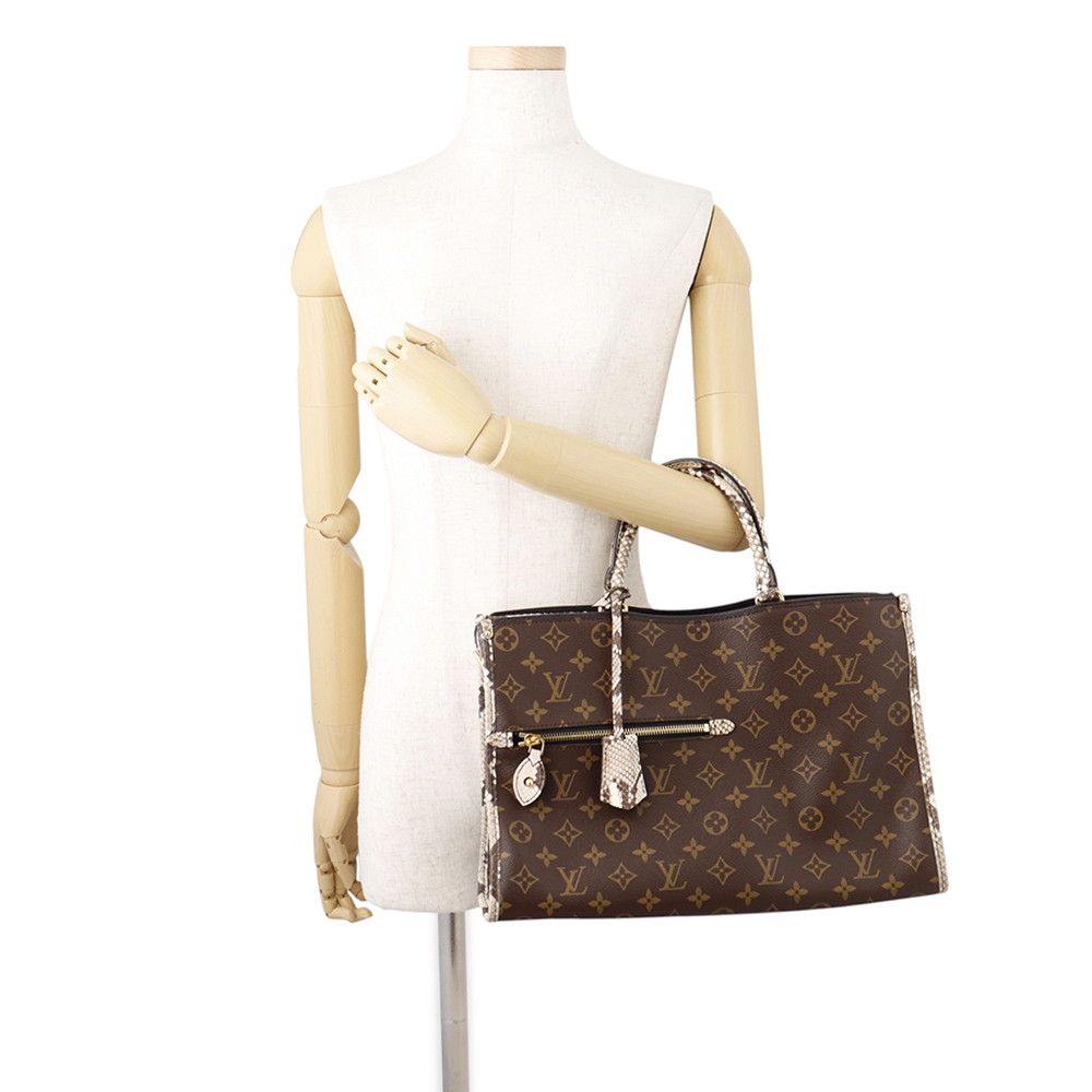 Louis Vuitton Tote Bag Monogram Python Popincourt MM 2-Way — view 4