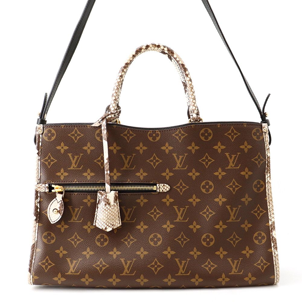 Louis Vuitton Tote Bag Monogram Python Popincourt MM 2-Way